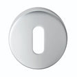 This is an image of a Serozzetta - Standard Profile Escutcheon - Satin Chrome that is availble to order from Trade Door Handles in Kendal.