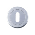 This is an image of a Serozzetta - Standard Profile Escutcheon - Satin Chrome that is availble to order from Trade Door Handles in Kendal.