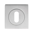 This is an image of a Serozzetta - Square Standard Lock Profile Escutcheon - Polished Chrome that is availble to order from Trade Door Handles in Kendal.