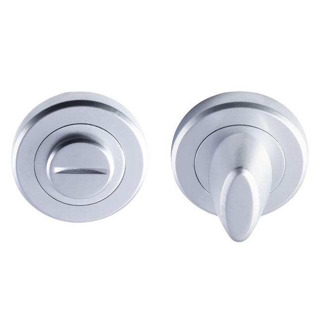 This is an image of a Serozzetta - Turn and Release - Satin Chrome that is availble to order from Trade Door Handles in Kendal.