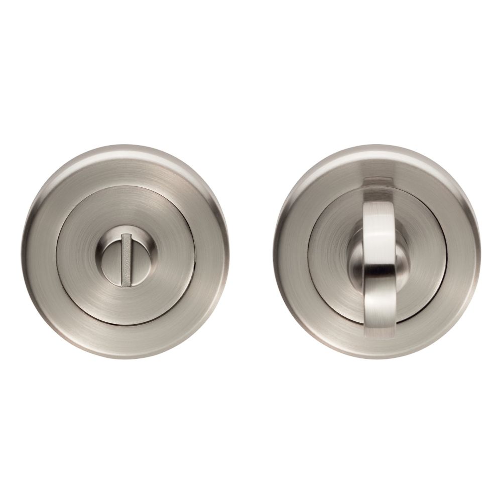 This is an image of a Serozzetta - Turn and Release Satin Nickel - Satin Nickel that is availble to order from Trade Door Handles in Kendal.