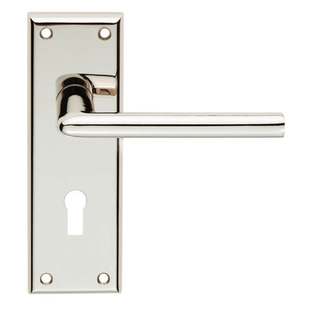 This is an image of a Serozzetta - Serozzetta Dieci Lever on Lock Backplate that is availble to order from Trade Door Handles in Kendal.