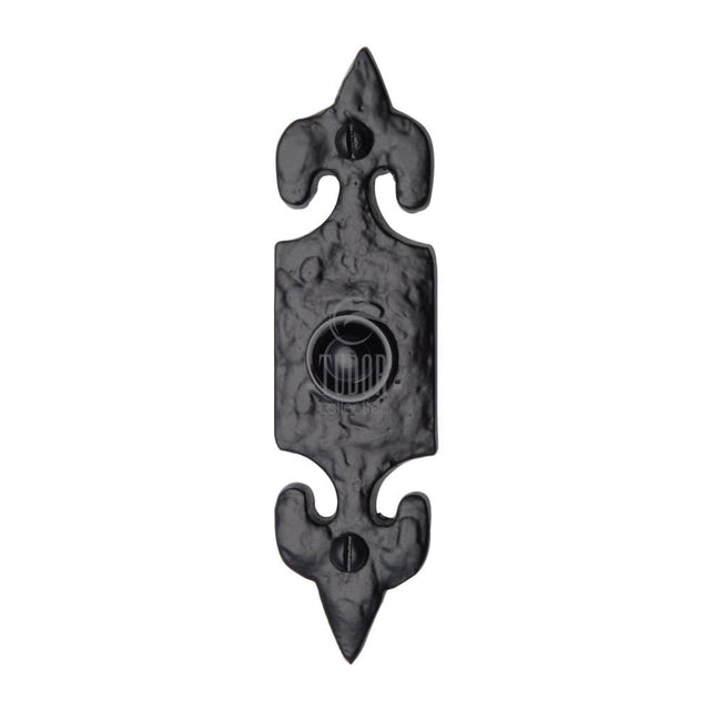 The Tudor Collection Door Furniture Antique Black / Fleur de lys Bell Push The Tudor Collection - Bell Push Black Iron