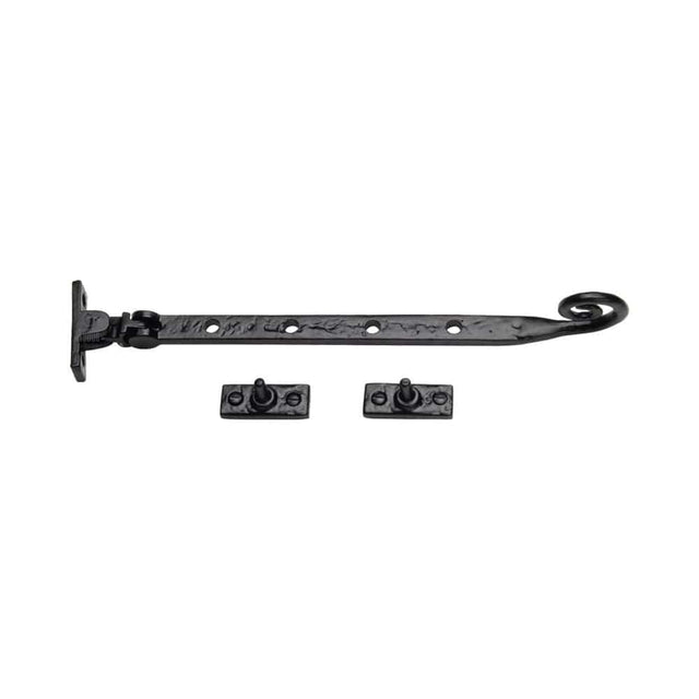 The Tudor Collection Window Furniture Antique Black / 10"/250mm The Tudor Collection - Casement Window Stay Monkey Tail Pattern 10" Black Iron
