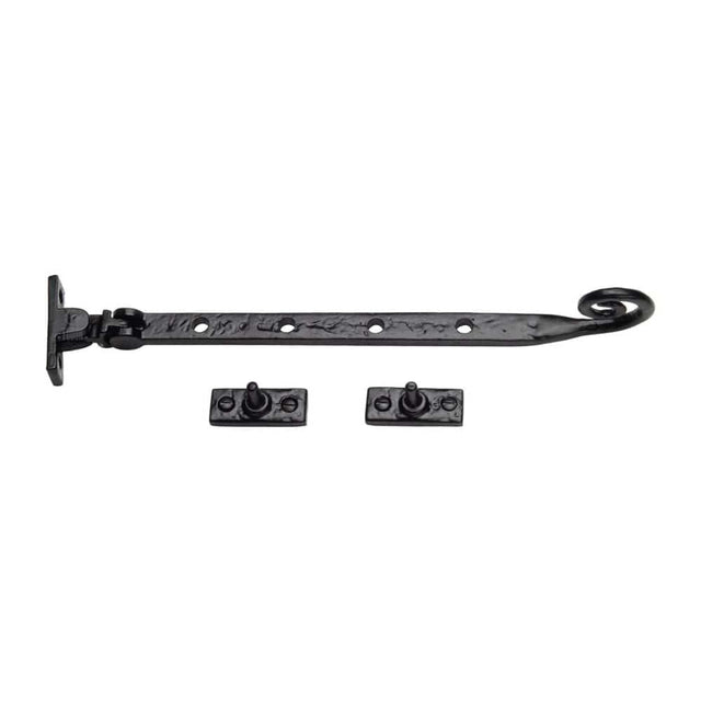 The Tudor Collection Window Furniture Antique Black / 12"/300mm The Tudor Collection - Casement Window Stay Monkey Tail Pattern 12" Black Iron