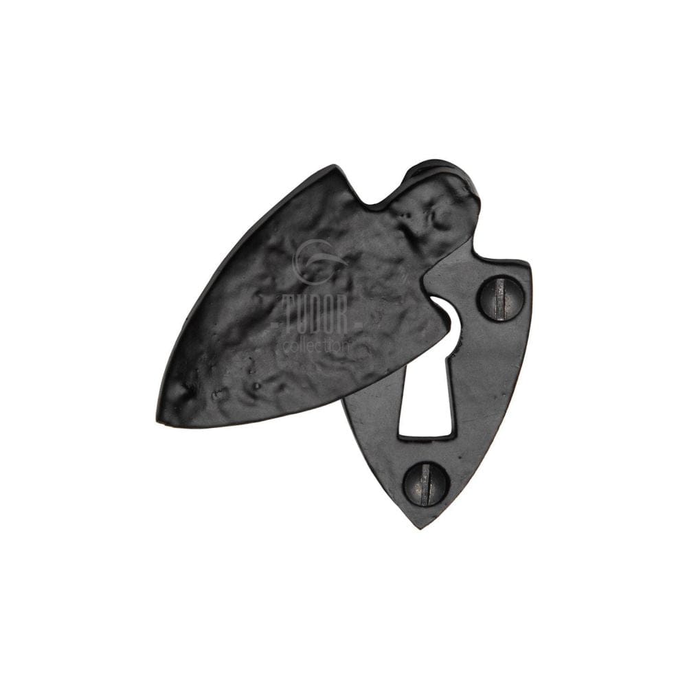 The Tudor Collection Door Furniture Antique Black / Mortice Key Profile Escutcheons The Tudor Collection - Covered Keyhole Black Iron