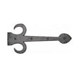The Tudor Collection Hinges Antique Black / Dummy Hinges / 12" (304mm) The Tudor Collection - Dummy Strap Hinge Fleur de Lys Design 12" Black Iron