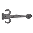 The Tudor Collection Hinges Antique Black / Dummy Hinges / 15" (381mm) The Tudor Collection - Dummy Strap Hinge Fleur de Lys Design 15" Black Iron