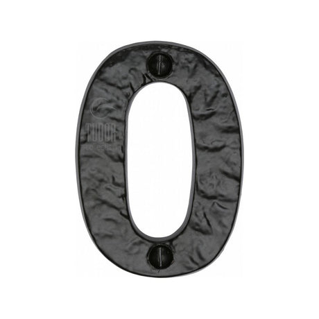 The Tudor Collection Door Furniture Antique Black / Numerals / 0 The Tudor Collection - Numeral 0 - 3" Black Iron