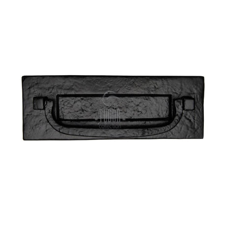 The Tudor Collection Door Furniture Antique Black / Postal Knockers / 302 x 109mm The Tudor Collection - Postal Knocker Black Iron