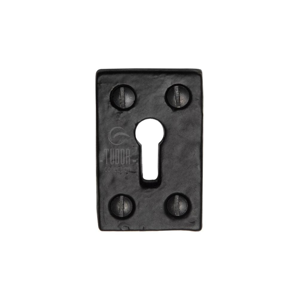 The Tudor Collection Door Furniture Antique Black / Mortice Key Profile Escutcheons The Tudor Collection - Rectangluar Keyhole Escutcheon Black Iron