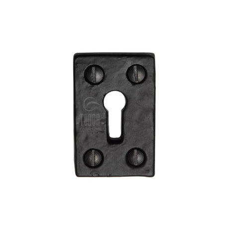 The Tudor Collection Door Furniture Antique Black / Mortice Key Profile Escutcheons The Tudor Collection - Rectangluar Keyhole Escutcheon Black Iron