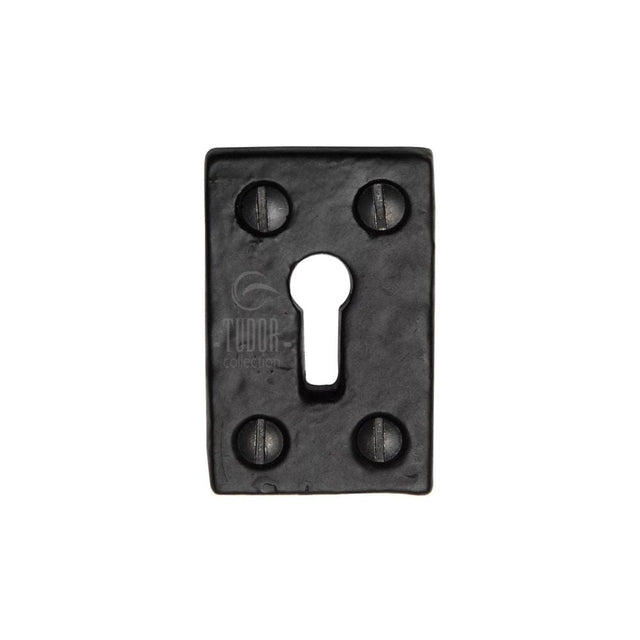 The Tudor Collection Door Furniture Antique Black / Mortice Key Profile Escutcheons The Tudor Collection - Rectangluar Keyhole Escutcheon Black Iron
