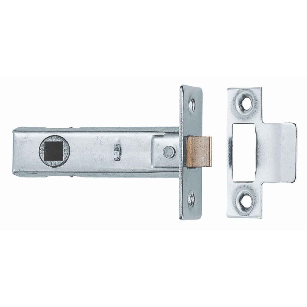 This is an image of a Carlisle Brass - Tubular Latch 76mm - Nickel Plate that is availble to order from Trade Door Handles in Kendal.