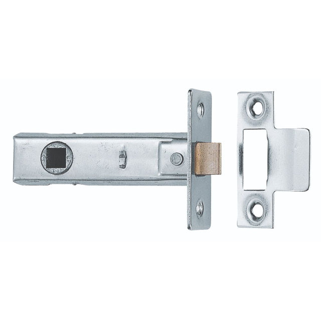 This is an image of a Carlisle Brass - Tubular Latch 76mm - Nickel Plate that is availble to order from Trade Door Handles in Kendal.