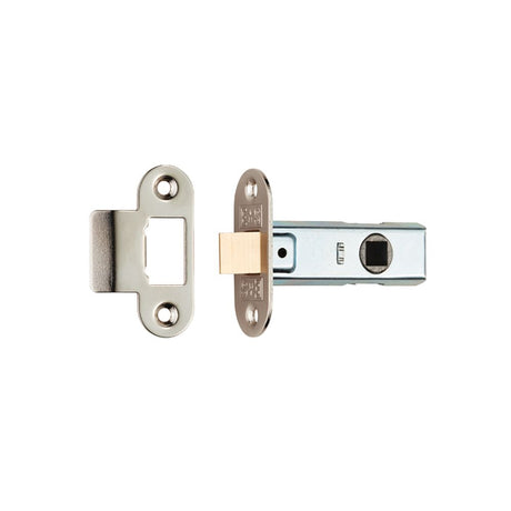 This is an image of a Eurospec - Contract Standard Tubular Latch Radius - Nickel Plate that is availble to order from Trade Door Handles in Kendal.