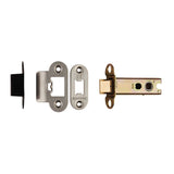 This is an image of a Eurospec - Heavy Sprung Tubular Latch 76mm - Satin Stainless Steel that is availble to order from Trade Door Handles in Kendal.