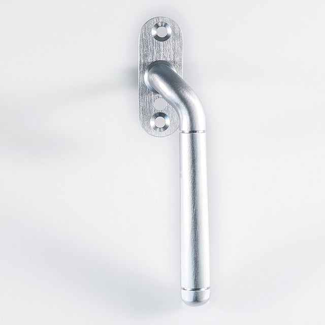 This is an image of a Carlisle Brass - Cranked Locking Espagnolette Handle R/H - Satin Chrome that is availble to order from Trade Door Handles in Kendal.