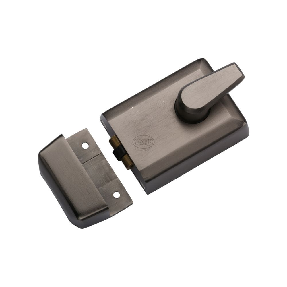 York Security Locks & Latches Matt Bronze / 60mm / Roller Bolt Nightlatch York - 60mm Roller Bolt Nightlatch Matt Bronze Finish