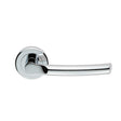 This is an image of a Serozzetta - Nelson Lever On Rose - Polished Chrome that is availble to order from Trade Door Handles in Kendal.