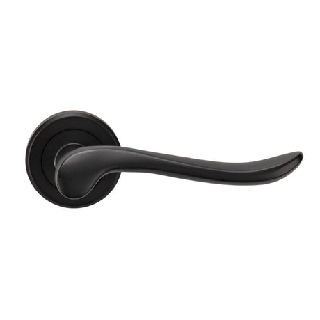 This is an image of a Serozzetta - Serozzetta Verdun Lever On Rose - Matt Black that is availble to order from Trade Door Handles in Kendal.